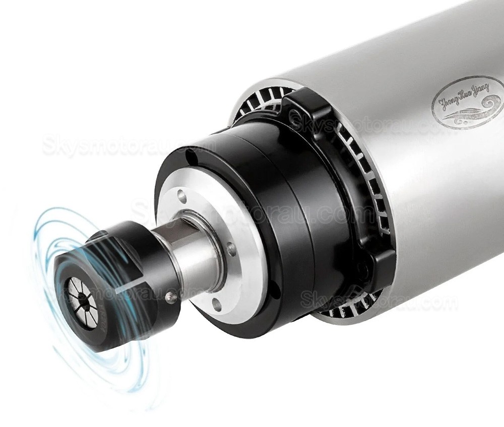 1.5KW VFD Spindle Kit huajiang1.5 + H100-1.5C2/S2 Indc. Water Cooled Spindle Motor + VFD + Water Pump + 13Pcs ER20 Collet + Bracket